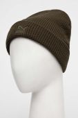 Шапка Puma колір зелений з тонкого трикотажу