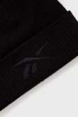 Шапка Reebok H37596 колір чорний з тонкого трикотажу
