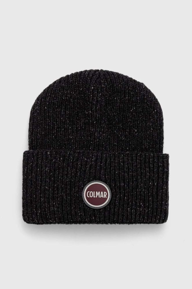 Вовняна шапка Colmar колір чорний вовна