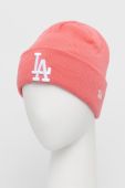 Шапка New Era колір рожевий з тонкого трикотажу