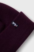 Шапка Fila колір фіолетовий з тонкого трикотажу