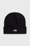 Шапка The North Face колір чорний з тонкого трикотажу Шапка The North Face колір чорний з тонкого трикотажу