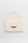 Шапка з домішкою вовни Drykorn колір кремовий з тонкого трикотажу Шапка з домішкою вовни Drykorn колір кремовий з тонкого трикотажу