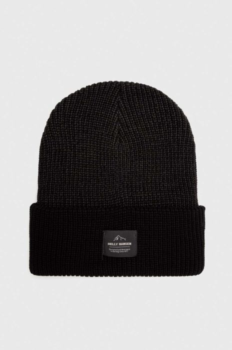 Шапка Helly Hansen колір чорний з товстого трикотажу (3449775)