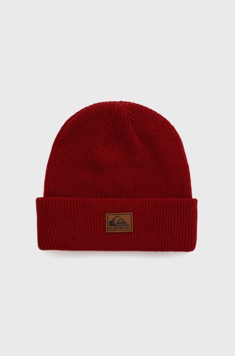 Шапка Quiksilver колір червоний з тонкого трикотажу
