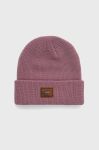 Шапка Quiksilver колір фіолетовий з тонкого трикотажу Шапка Quiksilver колір фіолетовий з тонкого трикотажу