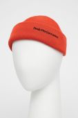 Вовняна шапка Peak Performance колір помаранчевий з тонкого трикотажу вовна