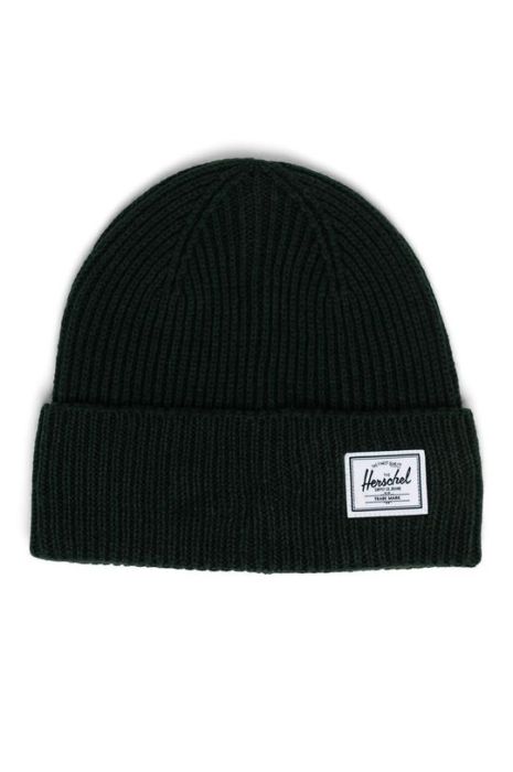 Шапка Herschel колір зелений з тонкого трикотажу