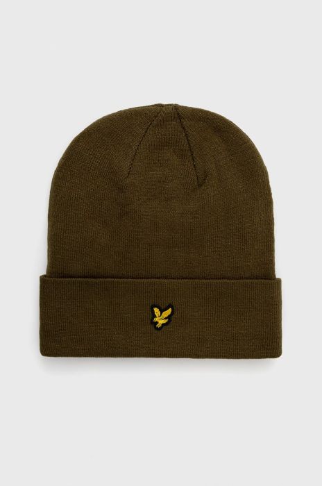 Шапка Lyle & Scott колір зелений з тонкого трикотажу (1727924)