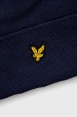 Шапка Lyle & Scott колір синій з тонкого трикотажу