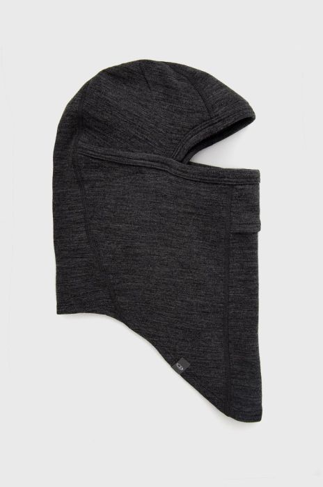 Вовняний капор Icebreaker колір сірий з тонкого трикотажу вовна Вовняний капор Icebreaker колір сірий з тонкого трикотажу вовна