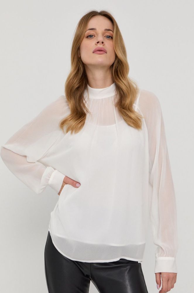 Блузка MAX&Co. жіноча колір білий однотонна
