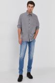 Сорочка Drykorn Nores чоловіча колір сірий relaxed класичний комір