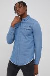 Джинсова сорочка Superdry чоловіча regular класичний комір колір блакитний Джинсова сорочка Superdry чоловіча regular класичний комір колір блакитний
