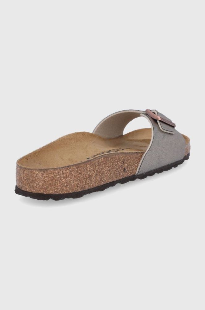 Шкіряні шльопанці Birkenstock Madrid жіночі колір золотий Narrow Width 1020632.Taupe-Taupe фото 3