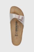 Шкіряні шльопанці Birkenstock Madrid жіночі колір золотий Narrow Width 1020632.Taupe-Taupe