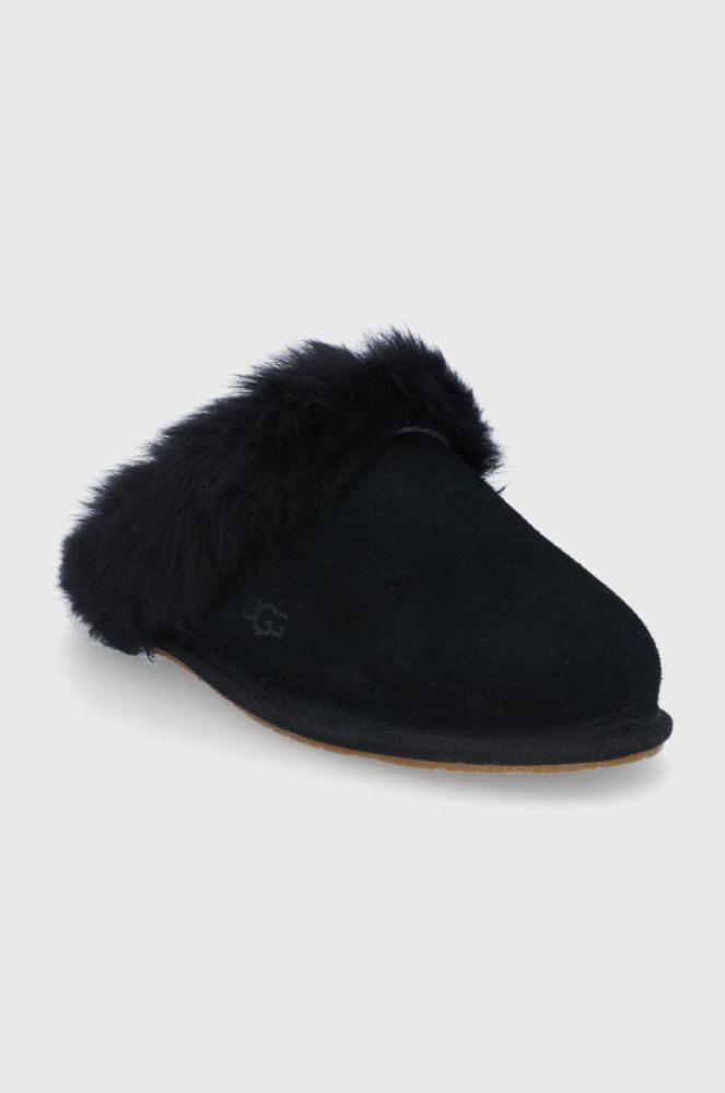 Замшеві тапочки UGG Scuff колір чорний 1122750.BLK-BLK фото 2