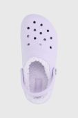 Тапочки Crocs Classic Lined Clog колір рожевий 203591 SIC.LINED.CLOG.203591.D-LAVENDER.L