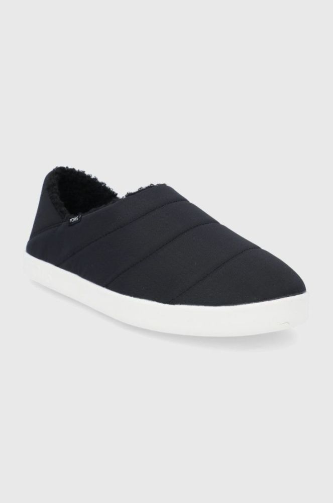 Тапочки Toms колір чорний фото 2