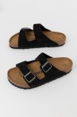 Шкіряні шльопанці Birkenstock Arizona чоловічі колір чорний Regular Width 1020735.BLACK-BLACK Шкіряні шльопанці Birkenstock Arizona чоловічі колір чорний Regular Width 1020735.BLACK-BLACK