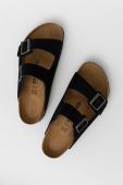 Шкіряні шльопанці Birkenstock Arizona чоловічі колір чорний Regular Width 1020735.BLACK-BLACK Шкіряні шльопанці Birkenstock Arizona чоловічі колір чорний Regular Width 1020735.BLACK-BLACK