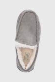 Шкіряні тапочки UGG колір сірий