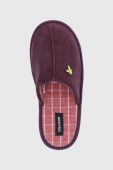 Тапочки Lyle & Scott колір бордовий Тапочки Lyle & Scott колір бордовий