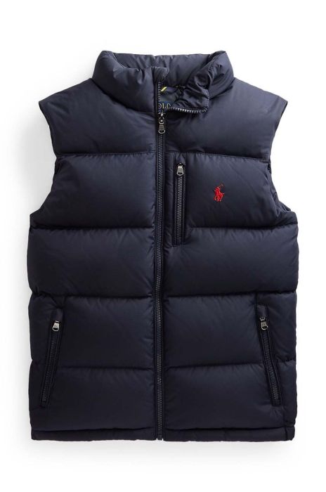 Пухова дитяча безрукавка Polo Ralph Lauren колір синій