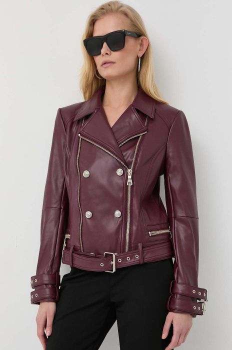 Куртка Guess жіноча колір бордовий перехідна (3005481)