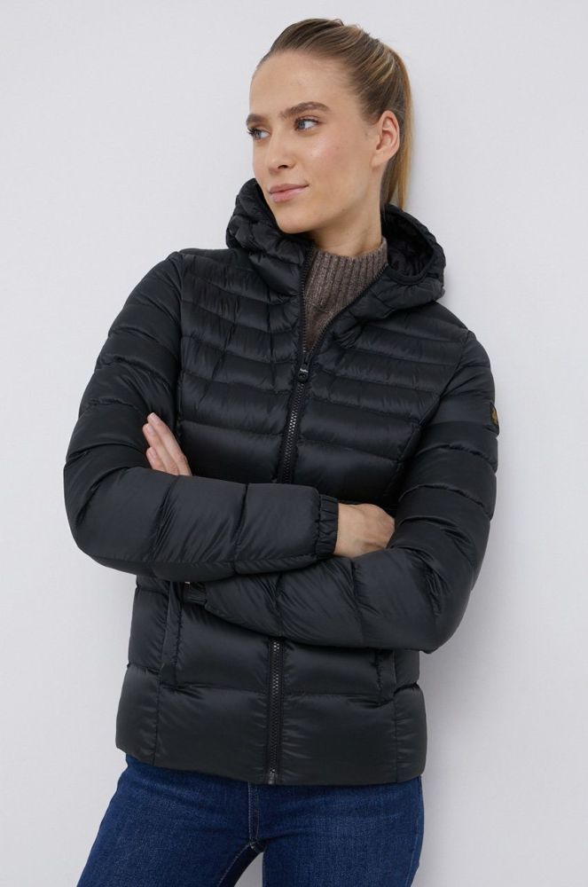 Пухова куртка RefrigiWear жіноча колір чорний перехідна