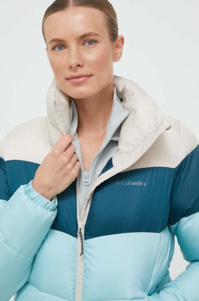 Куртка Columbia Puffect жіноча колір бірюзовий зимова фото 4