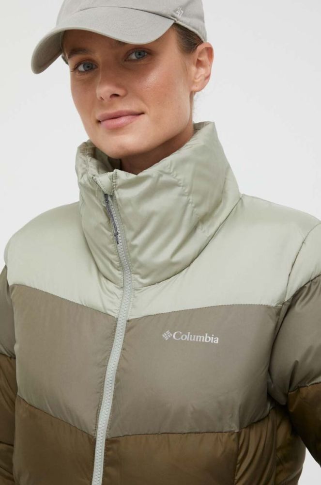 Куртка Columbia Puffect жіноча колір зелений зимова фото 4