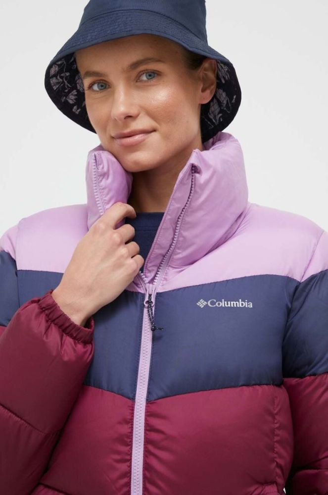 Куртка Columbia Puffect жіноча колір бордовий зимова фото 4