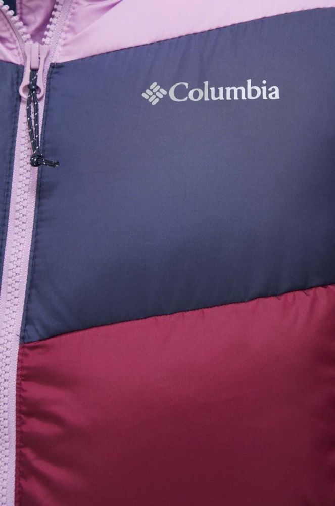Куртка Columbia Puffect жіноча колір бордовий зимова фото 5
