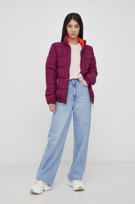 Куртка Superdry жіноча колір бордовий зимова (2121617)