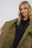 Куртка Sisley жіноча колір зелений зимова oversize