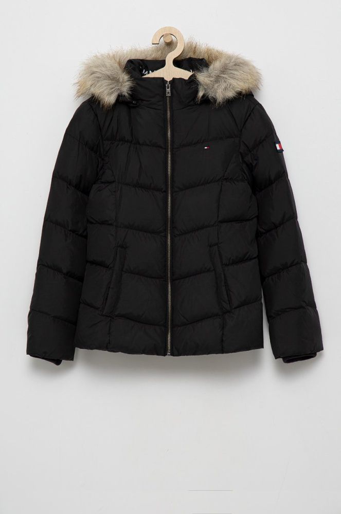 Дитяча пухова куртка Tommy Hilfiger колір чорний (1673834)