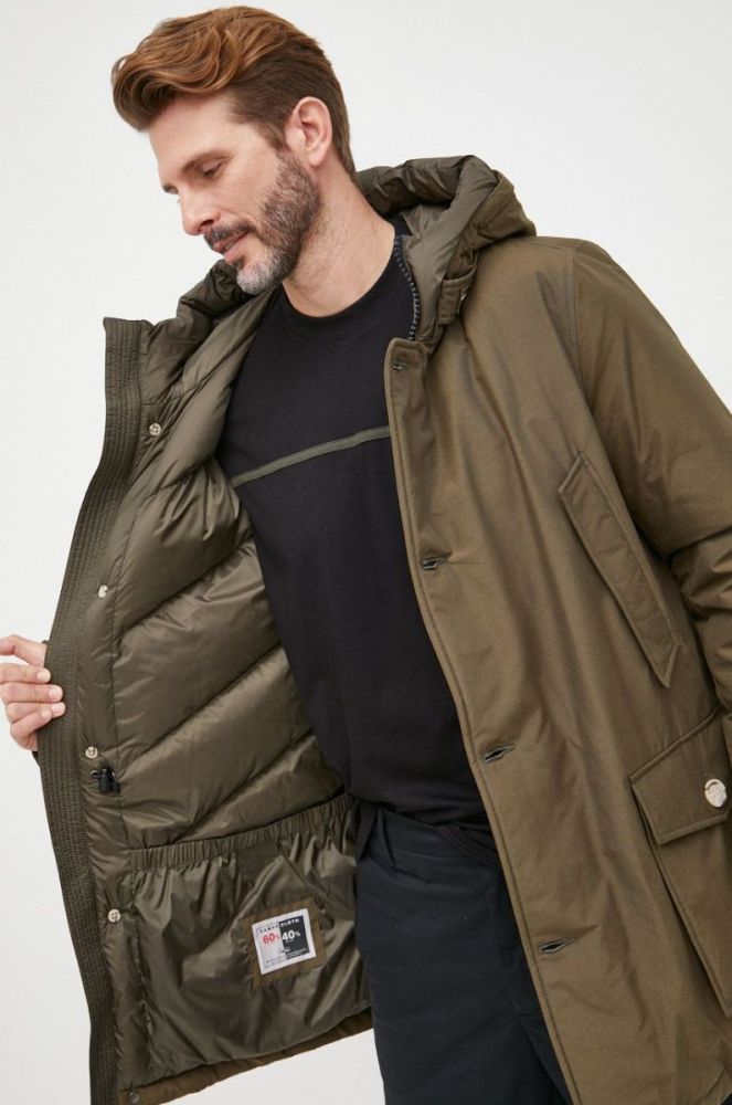 Пухова куртка Woolrich чоловіча колір зелений зимова CFWOOU0483MRUT0001-ABR фото 6