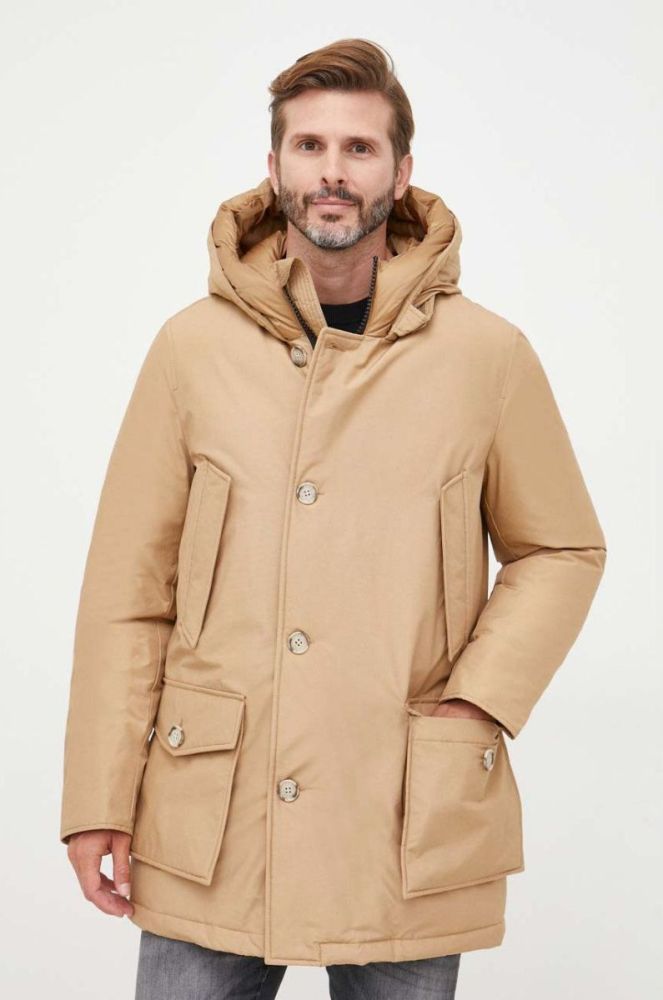Пухова куртка Woolrich чоловіча колір бежевий зимова CFWOOU0483MRUT0001-ABR фото 2
