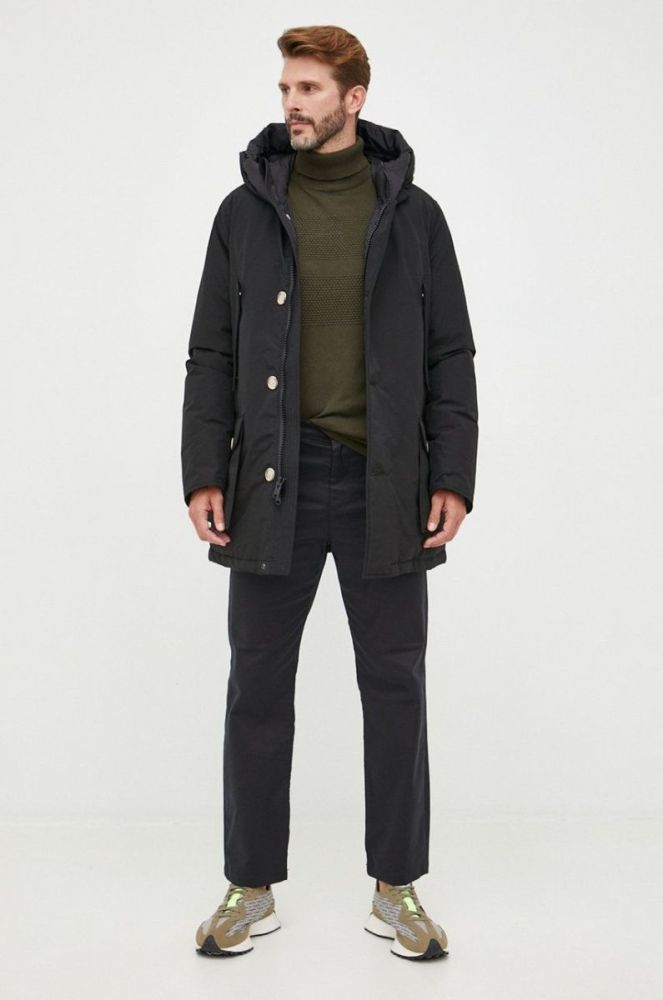Пухова парка Woolrich ARCTIC чоловіча колір чорний зимова фото 2