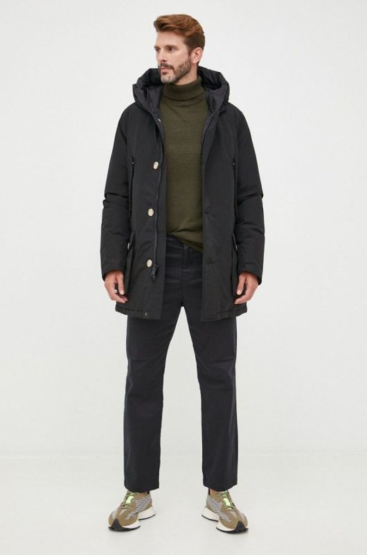 Пухова парка Woolrich ARCTIC чоловіча колір чорний зимова фото 2