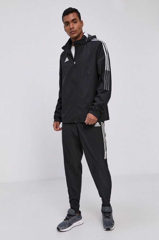 Куртка adidas Performance GH4466 чоловіча колір чорний перехідна фото 2