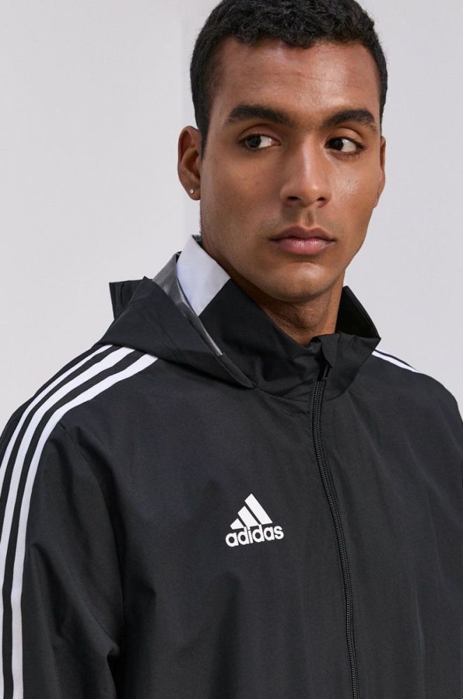 Куртка adidas Performance GH4466 чоловіча колір чорний перехідна фото 4