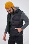 Пухова безрукавка Polo Ralph Lauren чоловічий колір чорний зимовий