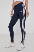 Легінси adidas жіночі колір синій гладкі