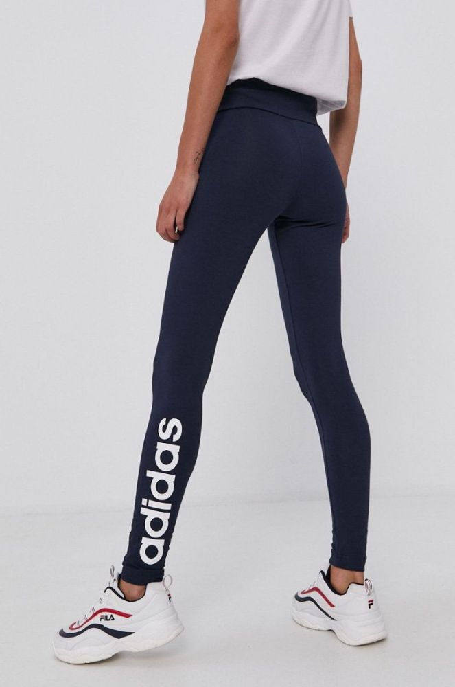 Легінси adidas жіночі колір синій з принтом фото 3