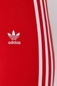 Легінси adidas Originals жіночі колір червоний гладкі