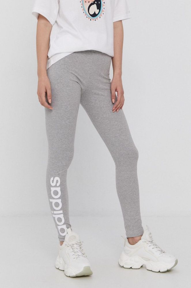 Легінси adidas жіночі колір сірий меланж (1714831) фото 2