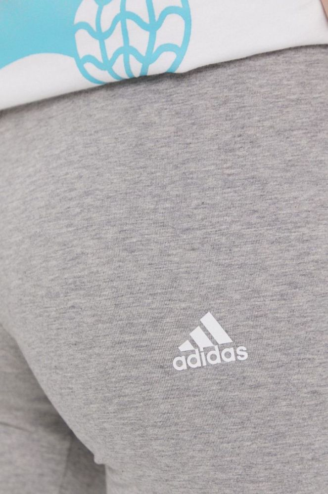 Легінси adidas жіночі колір сірий меланж (1714831) фото 4