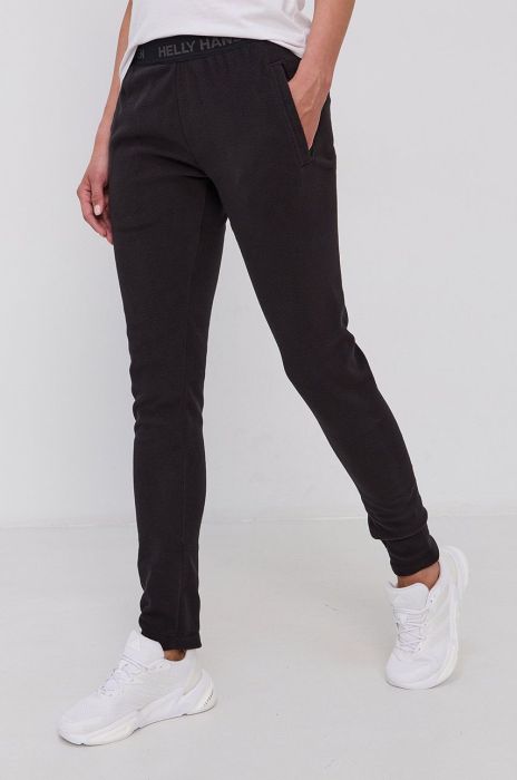 Штани Helly Hansen жіночі колір чорний гладкі